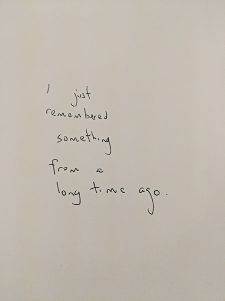 Remembered Something
